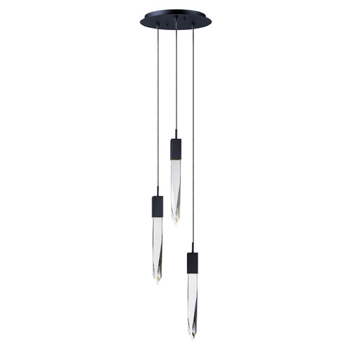 ET2 Lighting Quartz 3-Light LED Pendant in Black by ET2 Lighting E31243-20BK