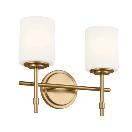 Kichler Lighting Ali 2-Light Bath Light in Brushed Natural Brass by Kichler Lighting 55141BNB