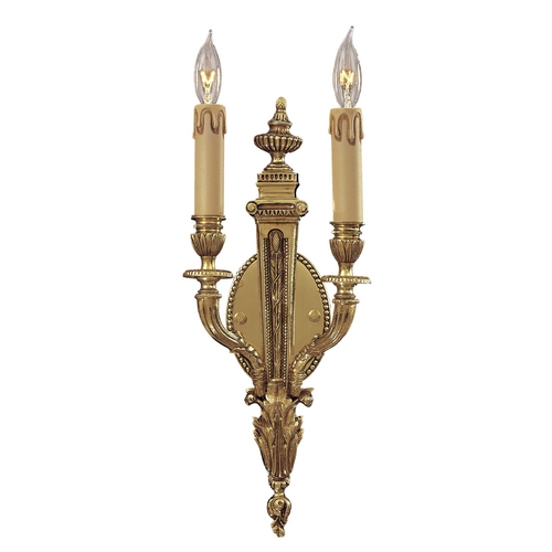 Metropolitan Lighting Sconce Wall Light in French Gold by Metropolitan Lighting N9802