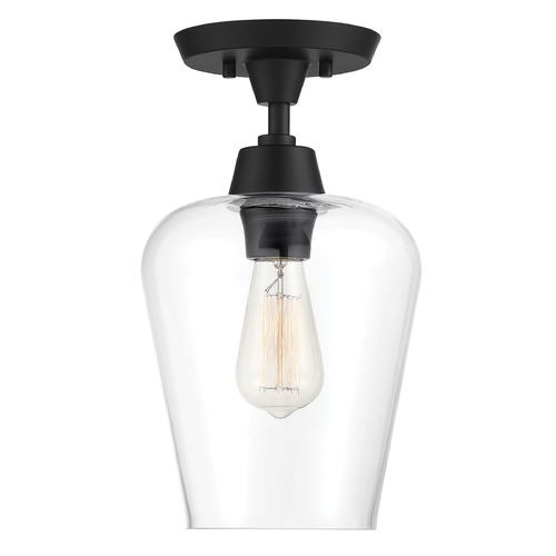 Savoy House Octave 8-Inch Semi-Flush Mount in Black by Savoy House 6-4037-1-BK