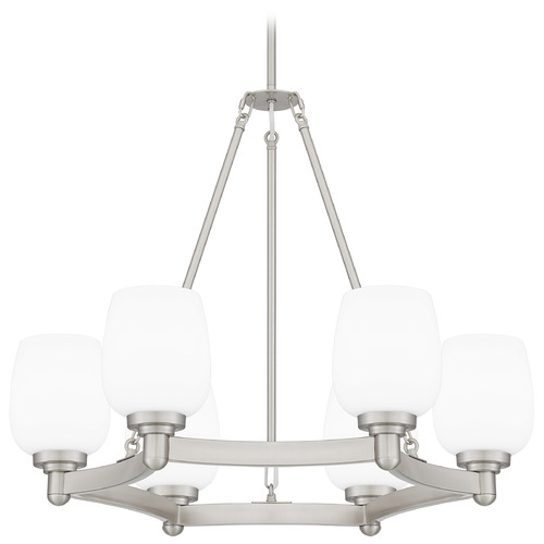Quoizel Lighting Quoizel Lighting Penning Brushed Nickel Chandelier PNG5028BN