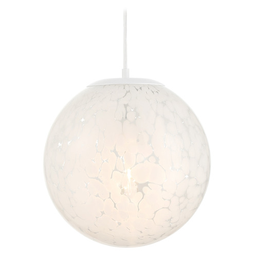 Designers Fountain Lighting Designers Fountain Circo Matte White Pendant Light with Globe Shade D282M-11P-MW