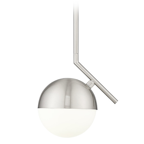 Z-Lite Z-Lite Realm Sphere Brushed Nickel Mini-Pendant Light with Globe Shade 7517P7-BN