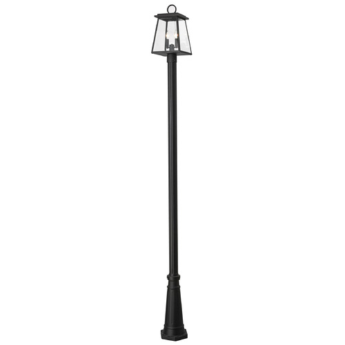 Z-Lite Broughton Black Post Light by Z-Lite 521PHMR-519P-BK