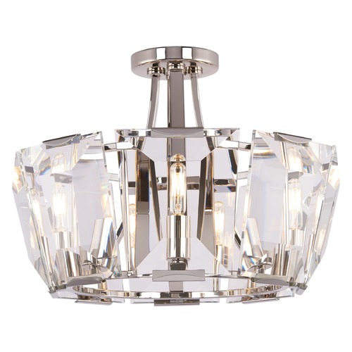 Metropolitan Lighting Castle Aurora Polished Nickel Semi-Flush Mount by Metropolitan Lighting N6987-613