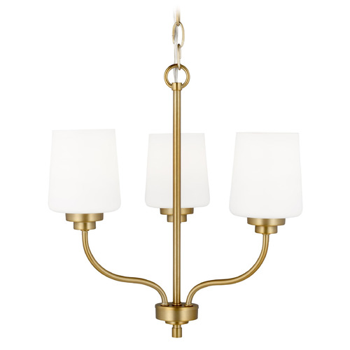 Generation Lighting Windom 18-Inch Satin Brass LED Chandelier by Generation Lighting 3102803EN3-848