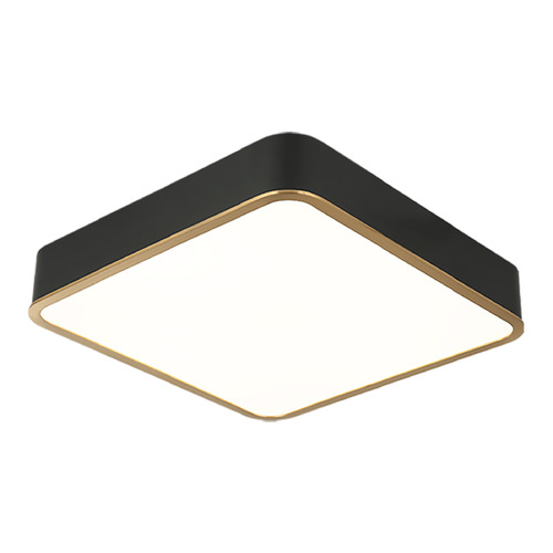 Matteo Lighting Ainslay Black & Aged Gold Brass LED Flush Mount by Matteo Lighting M10545BKAG