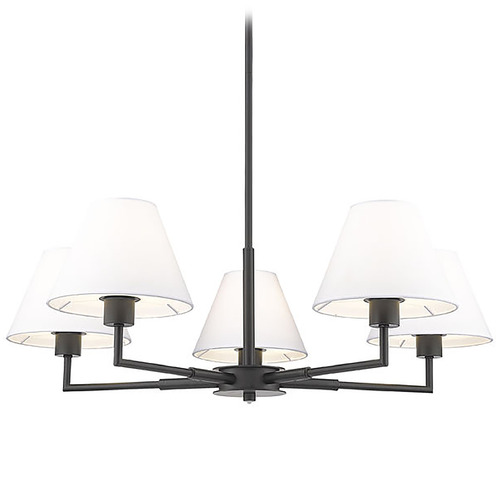 Z-Lite Z-Lite Leila Matte Black Chandelier 744-34R-MB