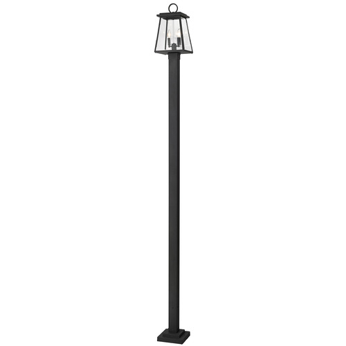 Z-Lite Broughton Black Post Light by Z-Lite 521PHMS-536P-BK