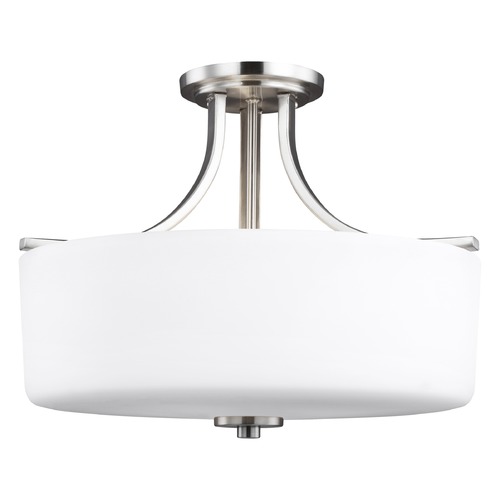 Generation Lighting Canfield Brushed Nickel Semi-Flush Mount by Generation Lighting 7728803-962