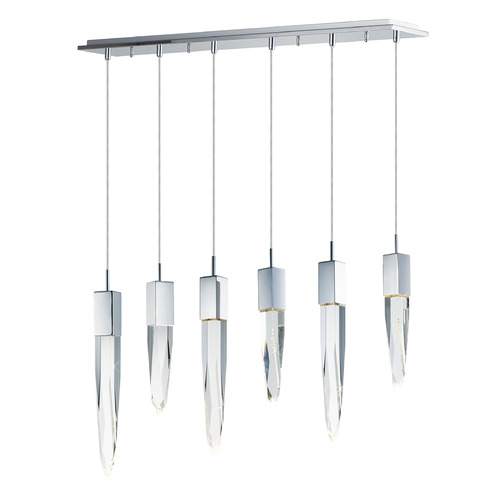 ET2 Lighting Quartz 6-Light LED Pendant in Polished Chrome by ET2 Lighting E31245-20PC