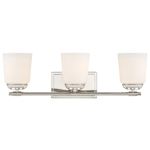 Designers Fountain Lighting Designers Fountain Stella Polished Nickel Bathroom Light D291M-3B-PN