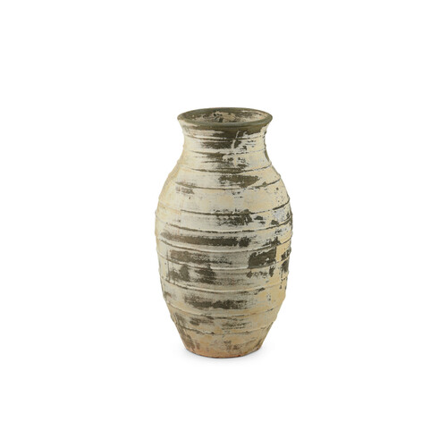 Currey and Company Lighting Ragusa Large Urn in Antique White by Currey & Company 2200-0060