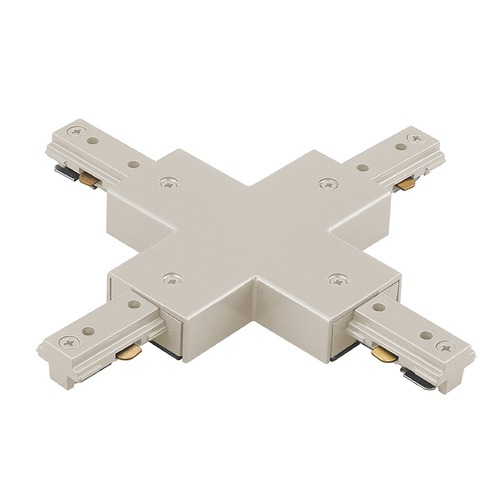 WAC Lighting Brushed Nickel J Track X Connector by WAC Lighting JX-BN