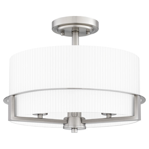 Quoizel Lighting Quoizel Lighting Seymour Brushed Nickel Semi-Flushmount Light SEY1715BN