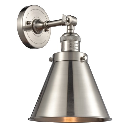 Innovations Lighting Appalachian Brushed Satin Nickel Sconce by Innovations Lighting 203-SN-M13-SN