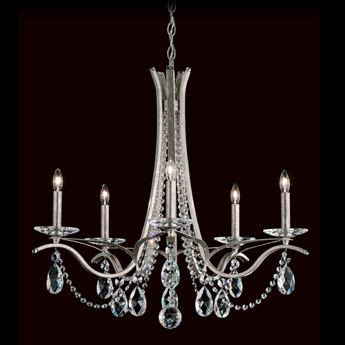 Schonbek Lighting Schonbek Worldwide Lighting Vesca Antique Silver Crystal Chandelier VA8335N-48R