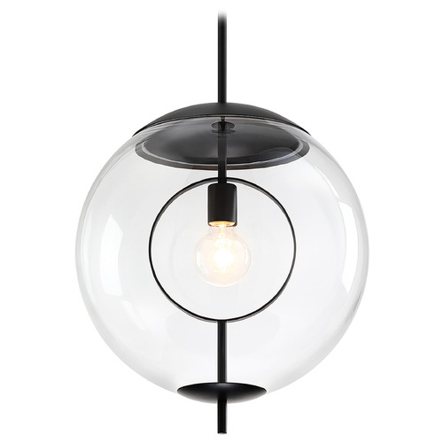 Designers Fountain Lighting Designers Fountain Celeste Matte Black Pendant Light with Globe Shade D305M-15P-MB