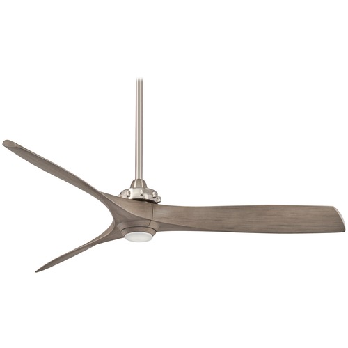 Minka Aire Aviation 60-Inch LED Fan in Brushed Nickel by Minka Aire F853L-BN/AMP