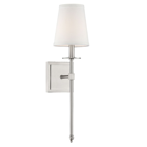 Savoy House Monroe Satin Nickel Sconce by Savoy House 9-302-1-SN