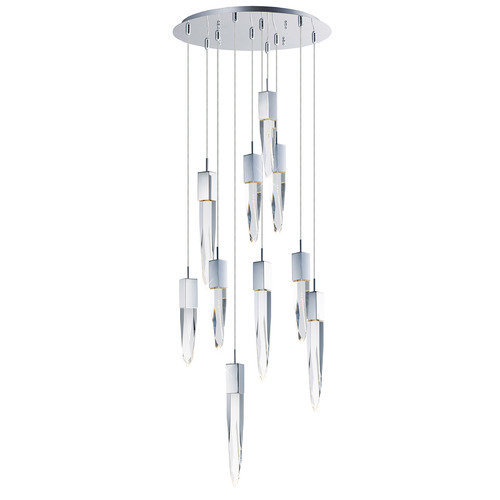 ET2 Lighting Quartz 10-Light LED Pendant in Polished Chrome by ET2 Lighting E31247-20PC