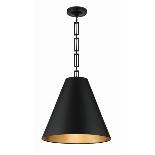 Crystorama Lighting Alston 3-Light Chandelier in Black & Gold by Crystorama Lighting 8687-MK-GA