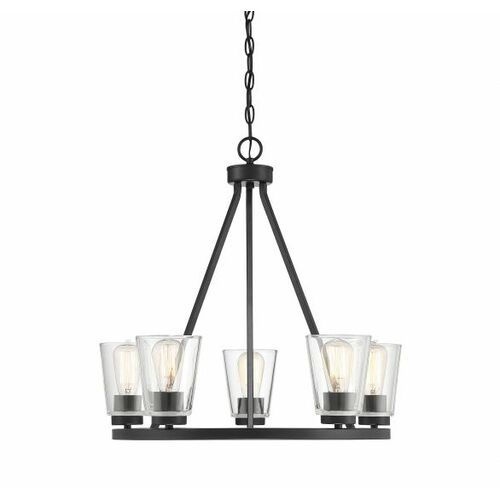 Savoy House Calhoun 5-Light Chandelier in Matte Black by Savoy House 1-1021-5-89