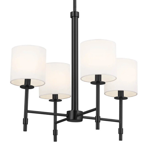 Kichler Lighting Ali 20-Inch Chandelier with Fabric Shades in Black by Kichler Lighting 52504BK