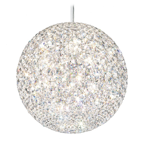Schonbek Lighting Schonbek Worldwide Lighting Da Vinci Polished Stainless Steel Pendant Light with Globe Shade DV1818O