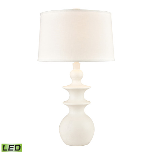 Elk Lighting Elk Lighting Depiction Matte White LED Table Lamp with Empire Shade D4694-LED