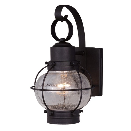 Vaxcel Lighting Seeded Glass Outdoor Wall Light Black by Vaxcel Lighting OW21861TB
