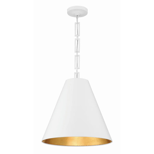 Crystorama Lighting Alston 3-Light Chandelier in White & Gold by Crystorama Lighting 8687-MT-GA