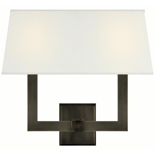 Visual Comfort Signature Collection Visual Comfort Signature Collection Chapman & Myers Square Tube Bronze Sconce SL2820BZ-L2