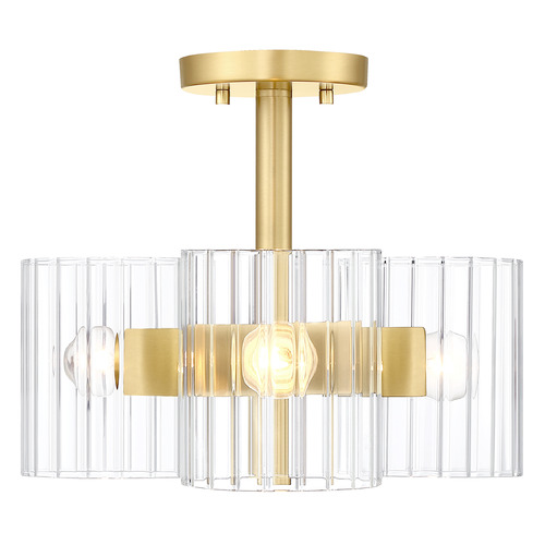 Designers Fountain Lighting Designers Fountain Aries Brushed Gold Semi-Flushmount Light D284C-SF-BG