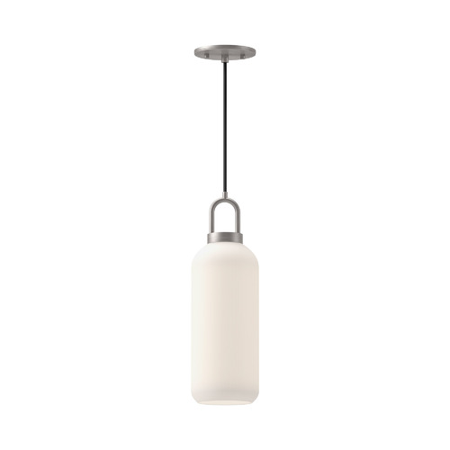 Alora Lighting Soji 15-Inch Pendant in Brushed Nickel & Opal Matte by Alora Lighting PD401505BNOP