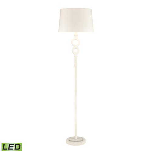Elk Lighting Elk Lighting Hammered Home Dry White LED Floor Lamp with Empire Shade D4698-LED