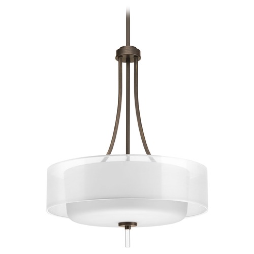 Progress Lighting Drum Pendant in Antique Bronze by Progress Lighting P5047-20