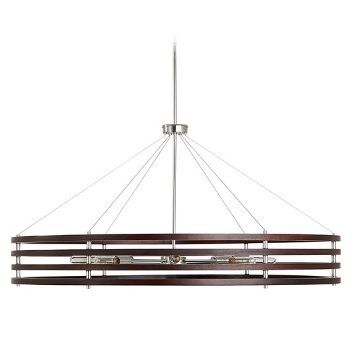 Capital Lighting Dalton 48.50-Inch Chandelier in Dark Wood & Nickel by Capital Lighting 439981DN