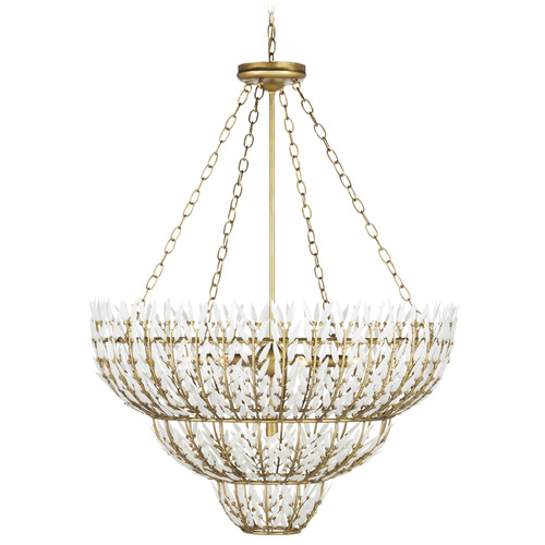 Currey and Company Lighting Currey and Company Magnum Opus Brass / White Pendant Light 9000-1099