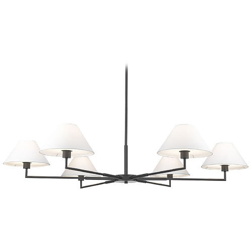 Z-Lite Z-Lite Leila Matte Black Chandelier 744-63R-MB