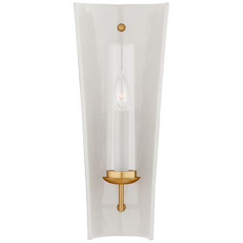 Visual Comfort Signature Collection Chapman & Myers Downey Sconce in White & Gild by Visual Comfort Signature CHD2606WHT