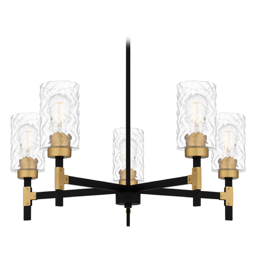 Quoizel Lighting Quoizel Lighting Carly Matte Black & Aged Brass Chandelier CAY5028MBK