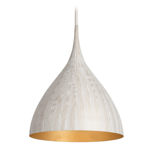 Maxim Lighting Maxim Lighting Fleur White & Gold Pendant Light with Bowl / Dome Shade 10913WTGLD