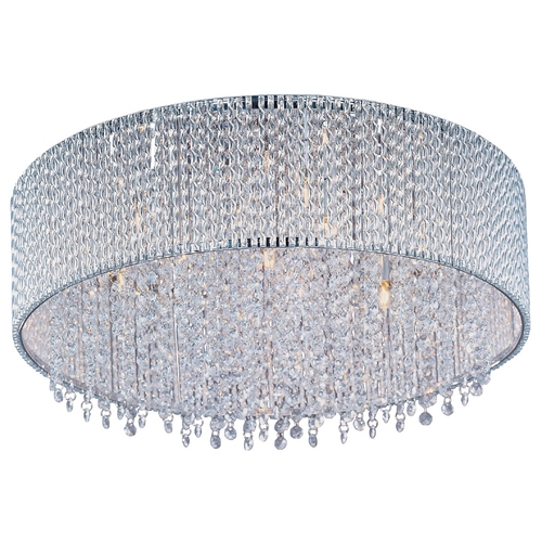 ET2 Lighting Spiral 16.75-Inch Crystal Flush Mount in Chrome by ET2 Lighting E23133-10PC