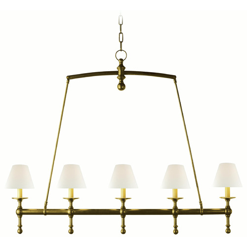 Visual Comfort Signature Collection Visual Comfort Signature Collection Chapman & Myers Classic Hand-Rubbed Antique Brass Island Light SL5811HAB-L