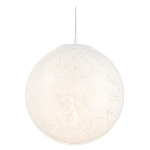 Designers Fountain Lighting Designers Fountain Circo Matte White Pendant Light with Globe Shade D282M-14P-MW