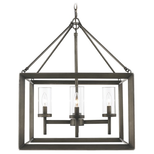 Golden Lighting Smyth 21-Inch Pendant in Gunmetal Bronze by Golden Lighting 2073-4 GMT
