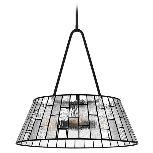 Quoizel Lighting Quoizel Lighting Rainier Matte Black Pendant Light with Empire Shade QP6176MBK
