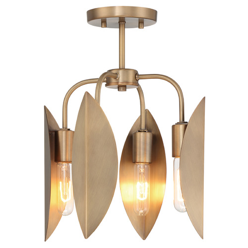 Designers Fountain Lighting Designers Fountain Eden Old Satin Brass Semi-Flushmount Light D280M-SF-OSB