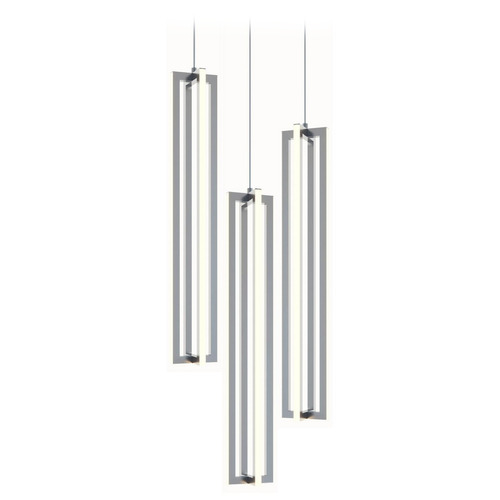 AFX Lighting Afx Lighting Cass Satin Nickel LED Multi-Light Pendant CSSP24L30D1SNRND3